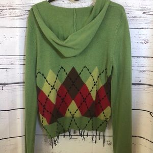 CAbi Sweaters - CABI green argyle hoodie zip-up cardigan sweater CAbi Sweaters - CABI green argyle hoodie zip-up cardigan sweater